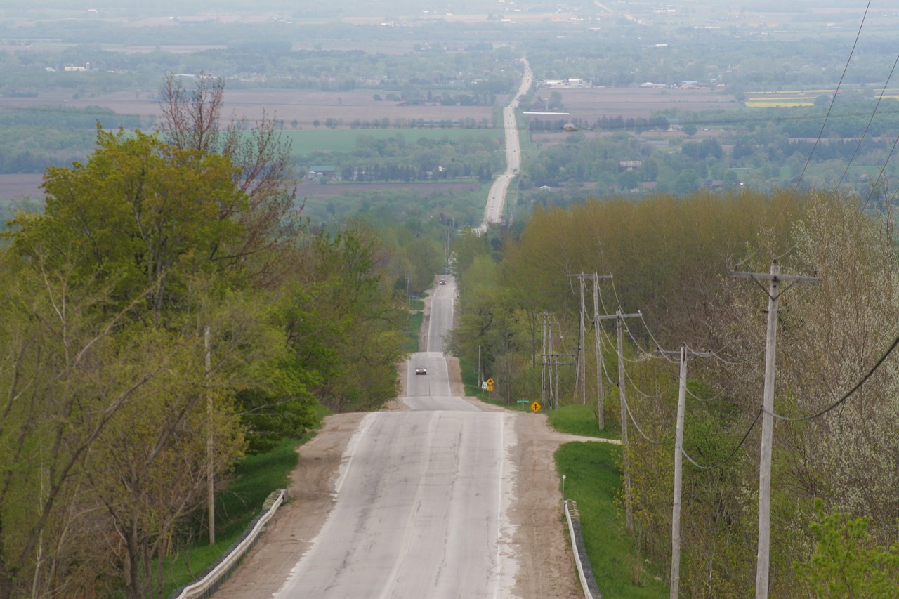 hill, road